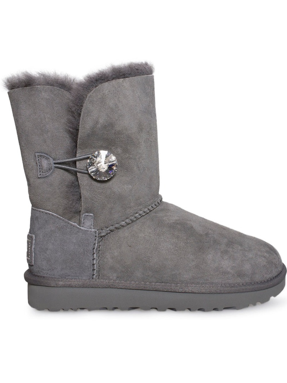 UGG Gray Bailey Button Bling Boots